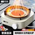 探险者（TAN XIAN ZHE）分体式卡式炉户外便携式新款炉具燃气炉露营炊具煮茶炉红外线炉头 奶油白红外聚能炉+4瓶气罐