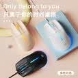 惠普M100有线电竞游戏发光鼠标轻音办公商务RGB灯效台式电脑笔记本通用USB接口磨砂人体工学 奶茶色轻音【6键/4档DPI调节】呼吸灯效