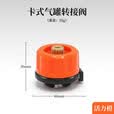 MEAI卡式炉气罐转接头转换头长气罐连接头转接器户外炉具野营露营装备 卡式炉气罐转接头【活力橙】