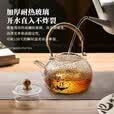 雅集耐热加厚玻璃壶锤纹铜把提梁壶700ml祥云壶煮茶壶烧水壶家用