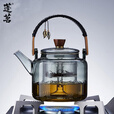 蓬茗高硼硅玻璃煮茶壶大容量蒸茶壶可明火电陶炉耐高温烧水养生泡茶壶 蒸煮两用玻璃茶壶【1200ml】