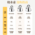 美厨（MAXCOOK）烧水壶304不锈钢响水壶 1.5L加厚鸣音 锌合金壶嘴 MCH5480