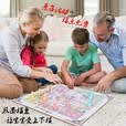 乐加酷幼儿园儿童游戏飞行棋探险玩具跳跳棋棋子大冒险掷骰子桌游戏 新款探险棋五子棋二合一