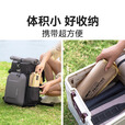 原始人户外折叠凳子露营便携式小马扎折叠椅排队手包钓鱼椅子野餐用品 中号雅致黑【加大椅面 加粗钢管 双层牛津布】
