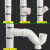 PVC三通带检修口 开口三通PVC补漏片110 75变径50哈夫节排水管补 160x75开口三通(长款)