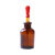 玻璃滴瓶30ml60ml125ml250ml白滴瓶棕色滴瓶茶滴瓶带滴管红皮头全套化学实验室用滴管磨砂 透明滴瓶125mL 一个装
