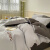 雅鹿纯色床上四件套+被子被芯+枕芯冰丝裸睡床单被套单人宿舍被罩家用 梦-时尚灰 2.0m床四件套-被套200*230cm