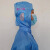 紫羲（ZXFH.NET）细斜纹立领防护服男女医师卫生美容服化学试验白大褂工作服 蓝色 S
