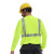 安大叔 JJ-E804 荧光黄圆领长袖反光T恤 3M安视透气反光材料 涤纶鸟眼透气面料 定做 S码 1件