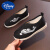 迪士尼（Disney）儿童绣花鞋男童传统复古布鞋老北京汉服鞋子透气软底中国风古代鞋 T505黑色 25 内长约14.6cm