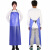 齐力安 蓝色PVC围裙 水产屠宰防油围裙 加厚版120*90围裙+套袖