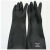 三碟耐酸碱工业通用手套防油防水劳保手套黑色橡胶作业手套 B黑36CM