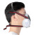 308防尘面具防毒口鼻罩煤矿工业粉尘防灰尘打磨装修开槽 配件：碳盒1对