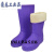 EVA泡沫雨靴夏季男女高筒防水鞋男女水靴厨房防滑耐油靴 EVA高筒紫色棉靴 37