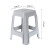 墨申加厚塑料凳子熟胶塑胶高凳板凳方凳定制 灰色【加厚方款】10张(47CM高)