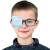弱视眼镜遮盖眼罩儿童视力遮眼罩弱视遮光遮眼镜罩单眼眼镜遮盖罩遮盖布罩 蓝色2只【S码适合4CM以下】左右通用