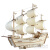搭啵兔木质帆船模型拼装一帆风顺diy手工仿真积木制作材料立体拼图玩具 紫色 海盗船(激光版)