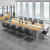 简约会议桌椅组合大小型多人洽谈长条桌子工作台办公室会议室定制 1.8m会议桌(含6把椅子)