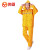 鸣固 分体雨衣 加厚针织布雨衣套装美团雨衣（全身黄色）4XL码