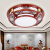 中式吸顶灯客厅圆形实木书房间餐厅LED卧室灯仿古红木中国风灯具 52cm1035款三色