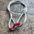 钢丝绳成套吊索具吊钩起重钢丝绳吊带单肢吊钩压制钢丝绳单腿吊具 2T2米