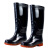 柯瑞柯林TCB01B雨靴高筒塑胶防滑耐磨户外洗车厨房钓鱼黑色 39码 1双装