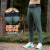 QUIY秋季跑步长裤轻薄男款速干健身训练运动梭织裤环绕腰带可放手机 森林绿 M