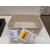 代购 诺伊格 塑料收纳盒抽屉分隔盒台面零件文件护肤整理盒 米黄色 10*10*5