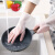 洗碗手套女厨房耐用型贴手防水胶皮手套刷碗做家务清洁 透蓝(1双装) S