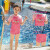 佑游儿童泳衣女分体运动套装女童中大童可爱泳衣泡温泉39220粉色 3XL