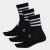 阿迪达斯 （adidas）中帮袜子男袜女袜中筒袜2024新款运动袜透气舒适休闲袜 三双装 DZ9347三黑 S（适合35-38码）