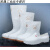 双星卫生靴白色雨鞋厂专用工作雨靴防滑防油劳保水鞋胶鞋 216女加棉款 建议加大一码 38