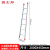 固士邦直梯便携工程梯轻便一字梯加厚靠墙梯2米铝合金6步梯GS566