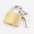 火焰鼠 铜锁黄铜挂锁 箱锁柜子锁小锁头 电力表箱锁小铜锁 32mm短梁单开 HJ10