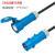 IEC309蓝色工业插头连接器公母对接延长线16A32A机房PDU电源线 32A公32A母 32A 3m