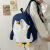 缘森达@韩版ins日系卡通小熊造型可爱少女小学生背包森系帆布双肩书包女 企鹅