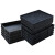 黑色塑料零件盒电子元件物料盒胶箱胶框 2号方盘440*295*80mm(2个)