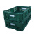 加厚塑料周转筐可折叠长方形蔬菜框水果店超市商用物流收纳箱带盖 0.8公斤特厚400*300*140 特厚绿色