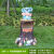 玻璃钢卡通垃圾桶雕塑动物户外园林景观景区幼儿园公园分类果皮箱 20601大号考拉带指路牌