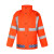 赫思迪格 反光雨衣套装 分体式防汛救援环卫警示雨衣 荧光橙170/L HGJ-1442