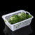 加厚厨房洗菜篮蔬菜彩色塑料篮子配货框子长方形周转框大号收纳筐 4#蓝色