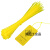 黄色垃圾袋束线带封口标签警示贴废物封口尼龙扎带吊牌标识牌 ONEVAN 吊牌100张 加厚