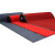 金固牢PVC复合底双条纹地毯 防滑地垫 大红色 宽0.9米*1米 要几米拍几个