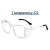 择初大框舒适眼镜润目保湿眼镜湿房镜日系平光镜 C6透明灰