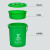 笙本HITURBO厨房手提垃圾桶带盖厨余垃圾 农村小区分类餐厨干湿分离桶 20升圆桶+盖+滤网（绿色）厨余垃圾