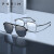 派丽蒙（PARIM） 吴磊明星同款近视眼镜架男磁吸套镜近视墨镜太阳镜眼镜架96001 B1-消光古铜灰框-附片灰色色