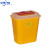 锐器盒废物利器盒一次性圆形方形 黄色针头小型垃圾桶 200个圆形1L利器盒