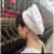纺织厂帽子织布车间挡车女工防尘安全卫生透气白色帽子包头 双道粉边 57cm中码