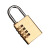 京梯 挂锁 密码锁 行李箱防盗锁黄铜密码挂锁 4轮密码（大号) 单位：把