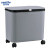 金诗洛 K5133 可移动垃圾分类桶 多功能干湿分离带盖垃圾桶分层收纳置物架 单层灰色